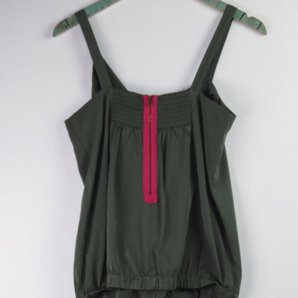RACHEL Rachel Roy Silky Bow Front Olive Tank Top - Picture 4 of 6